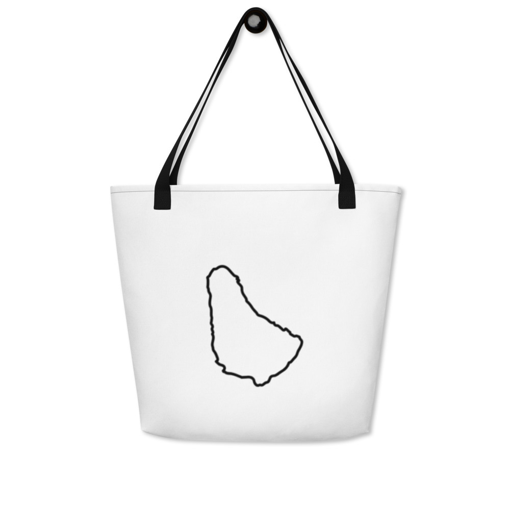 Barbados Map Beach Bag in Black – Barbados Island Bag