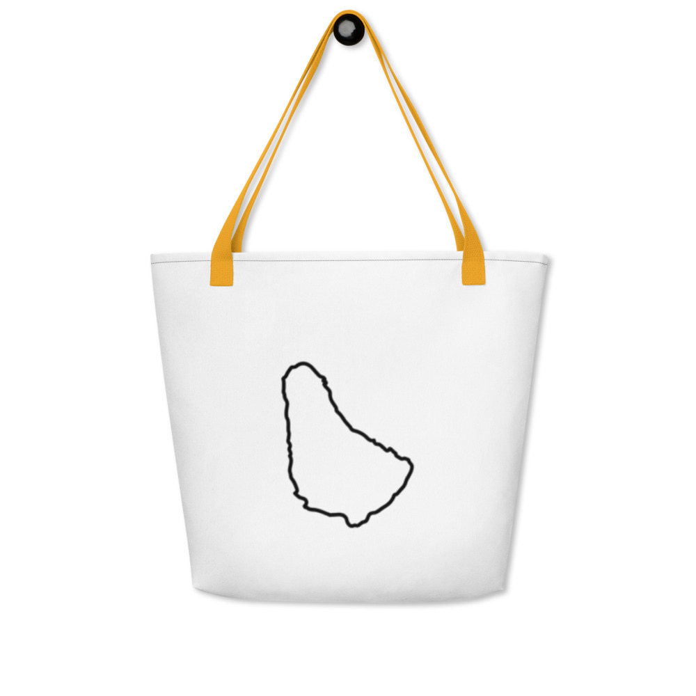 Barbados Map Beach Bag in Yellow – Barbados Island Bag