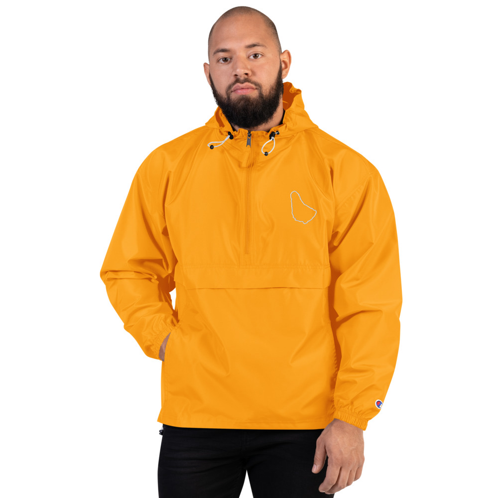 Barbados Map Packable Jacket in Gold – Barbados Island Jacket