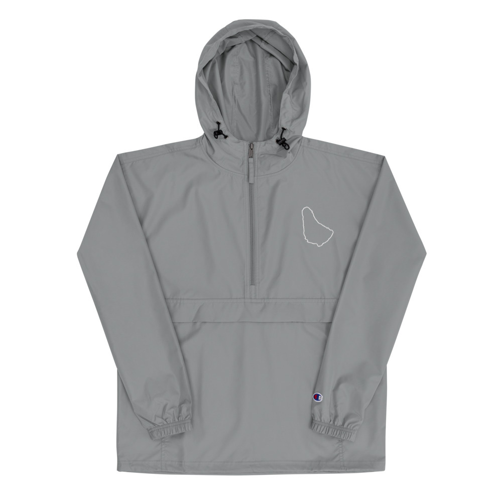 Barbados Map Packable Jacket in Graphite – Barbados Island Jacket