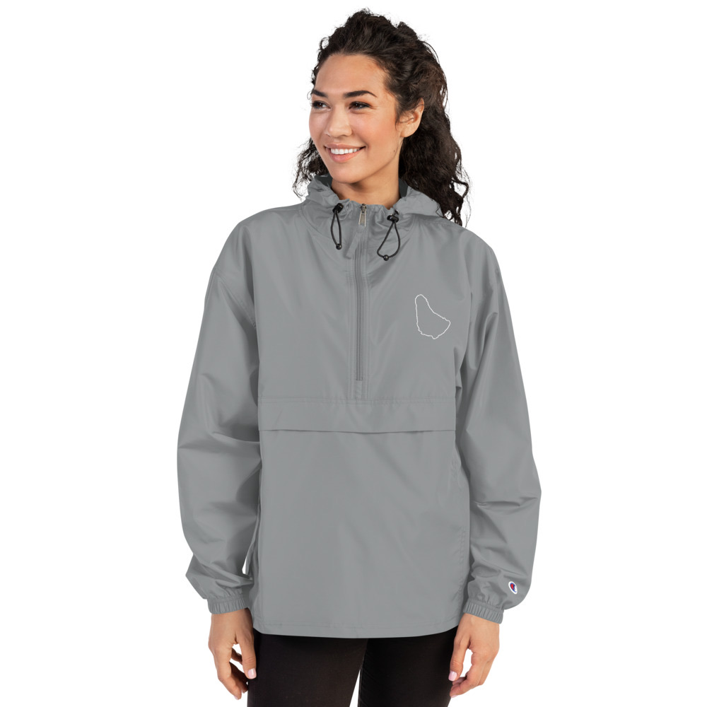 Barbados Map Packable Jacket in Graphite – Barbados Island Jacket