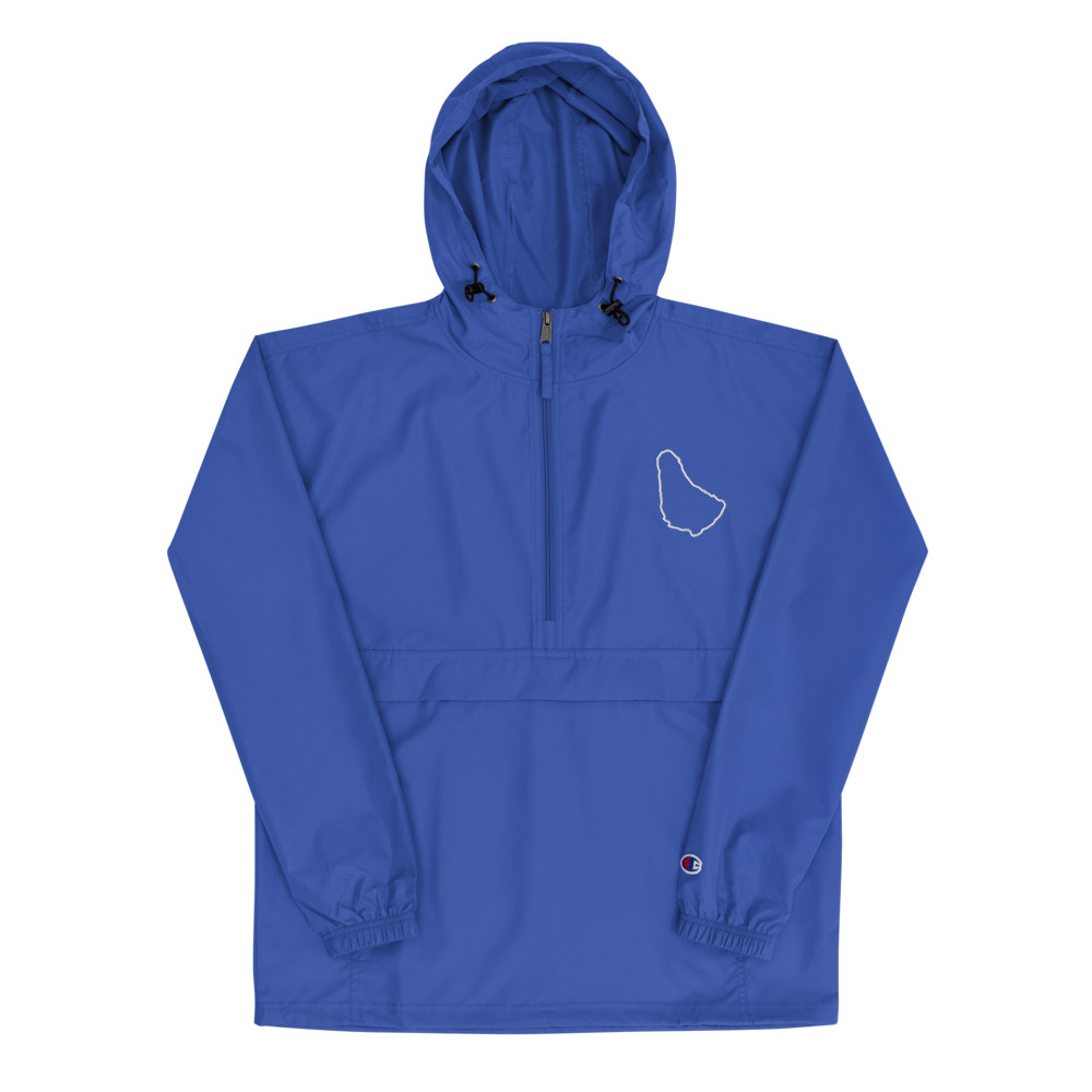 Barbados Map Packable Jacket in Royal Blue – Barbados Island Jacket