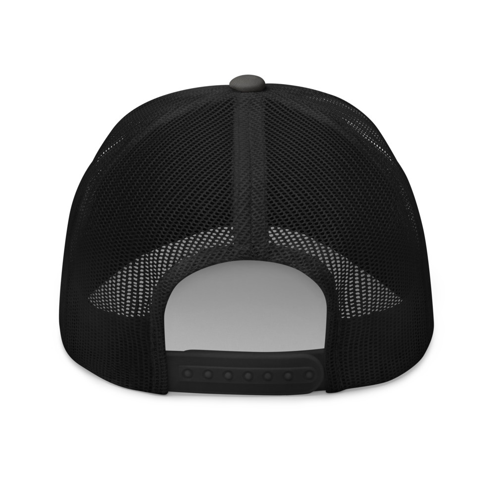 Blue Trident Trucker Cap in Charcoal/ Black – Barbados Trident Cap