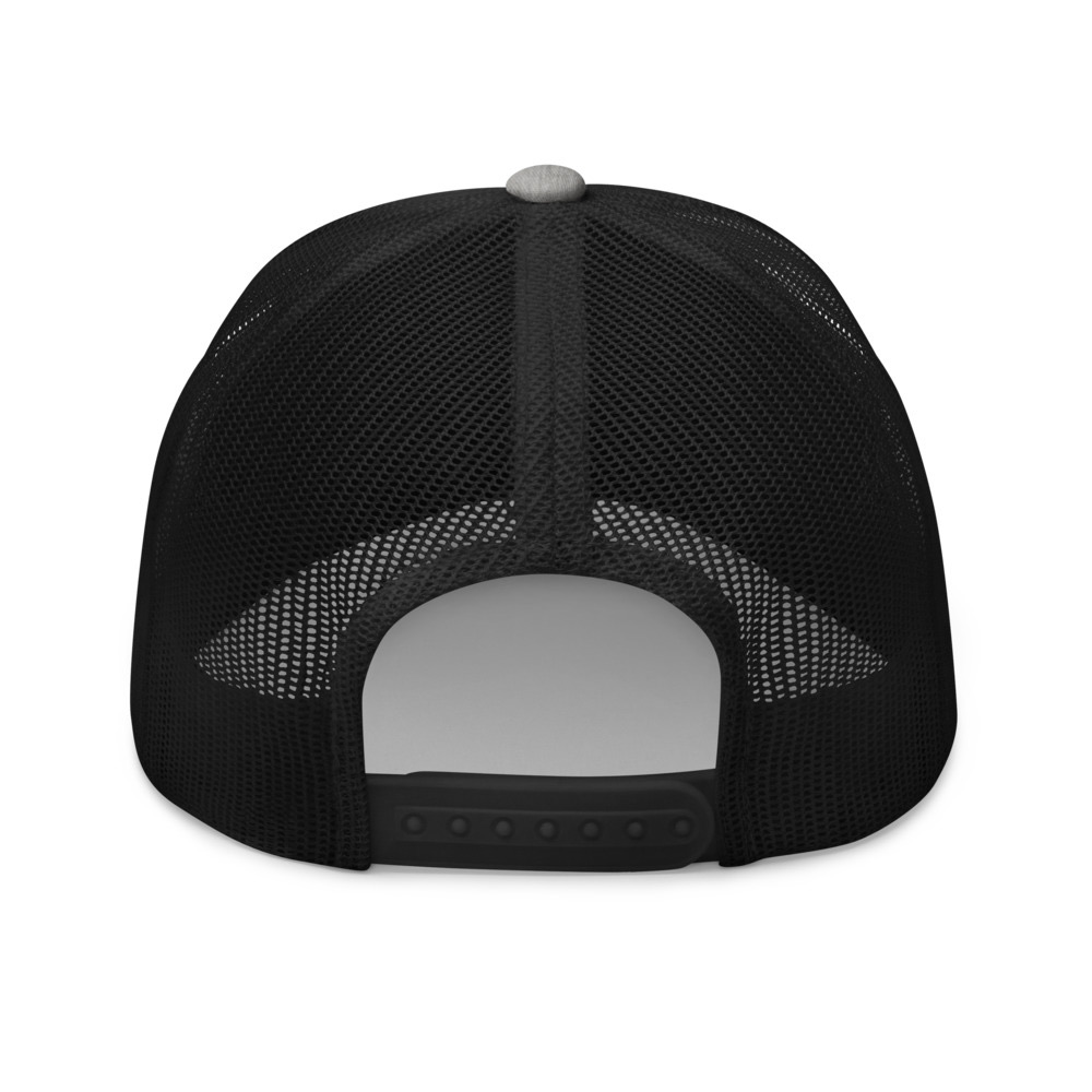 Blue Trident Trucker Cap in Heather/ Black – Barbados Trident Cap
