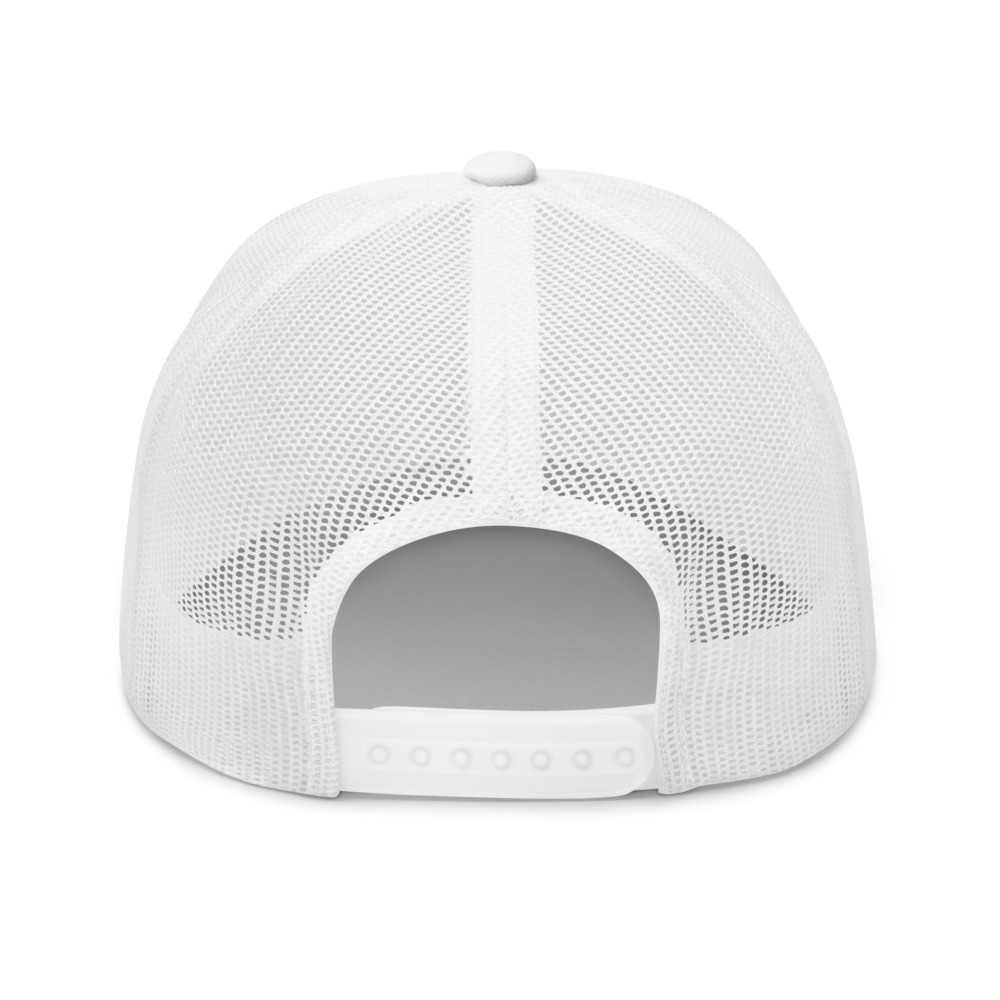 Blue Trident Trucker Cap in White – Barbados Trident Cap