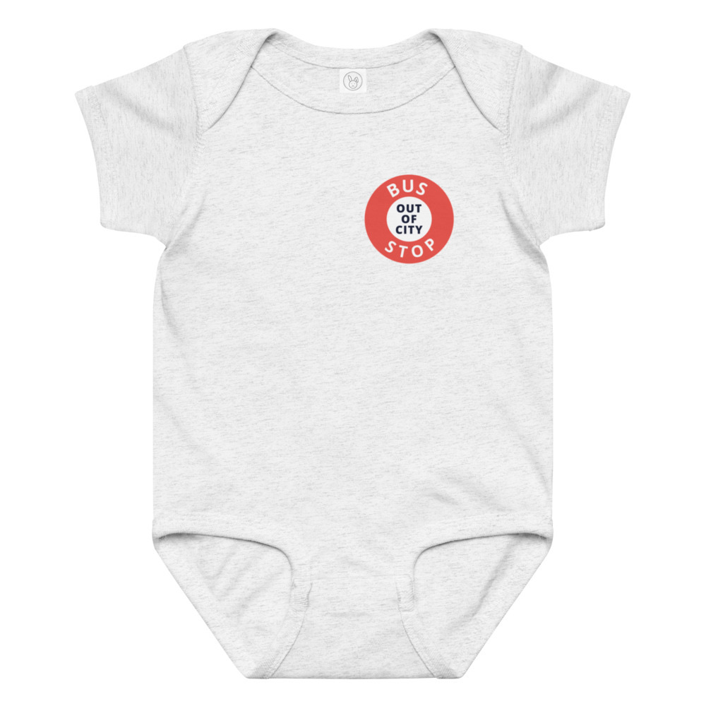 Out Of City Baby Bodysuit in Ash – Barbados Bus Stop Baby Bodysuit