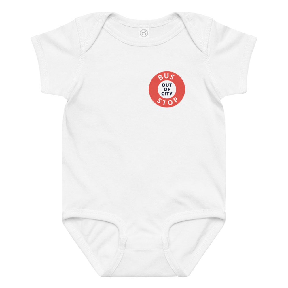 Out Of City Baby Bodysuit in White – Barbados Bus Stop Baby Bodysuit