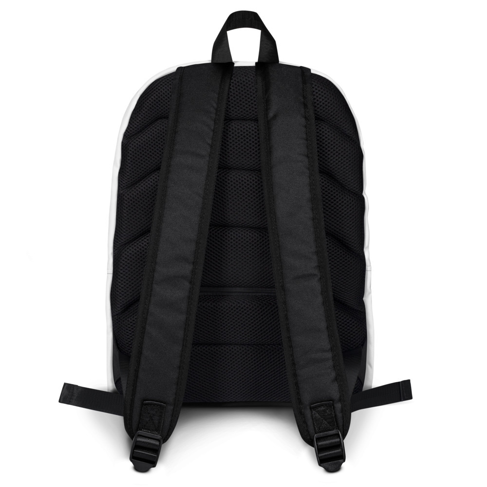 Out Of City Backpack in White – Barbados Bus Stop Backpack
