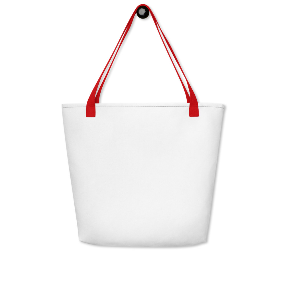 Out Of City Beach Bag in Red – Barbados Bus Stop Bag