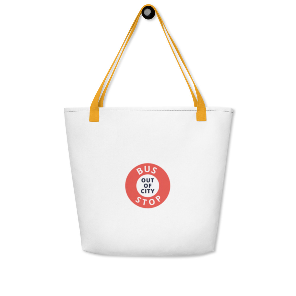 Out Of City Beach Bag in Yellow – Barbados Bus Stop Bag