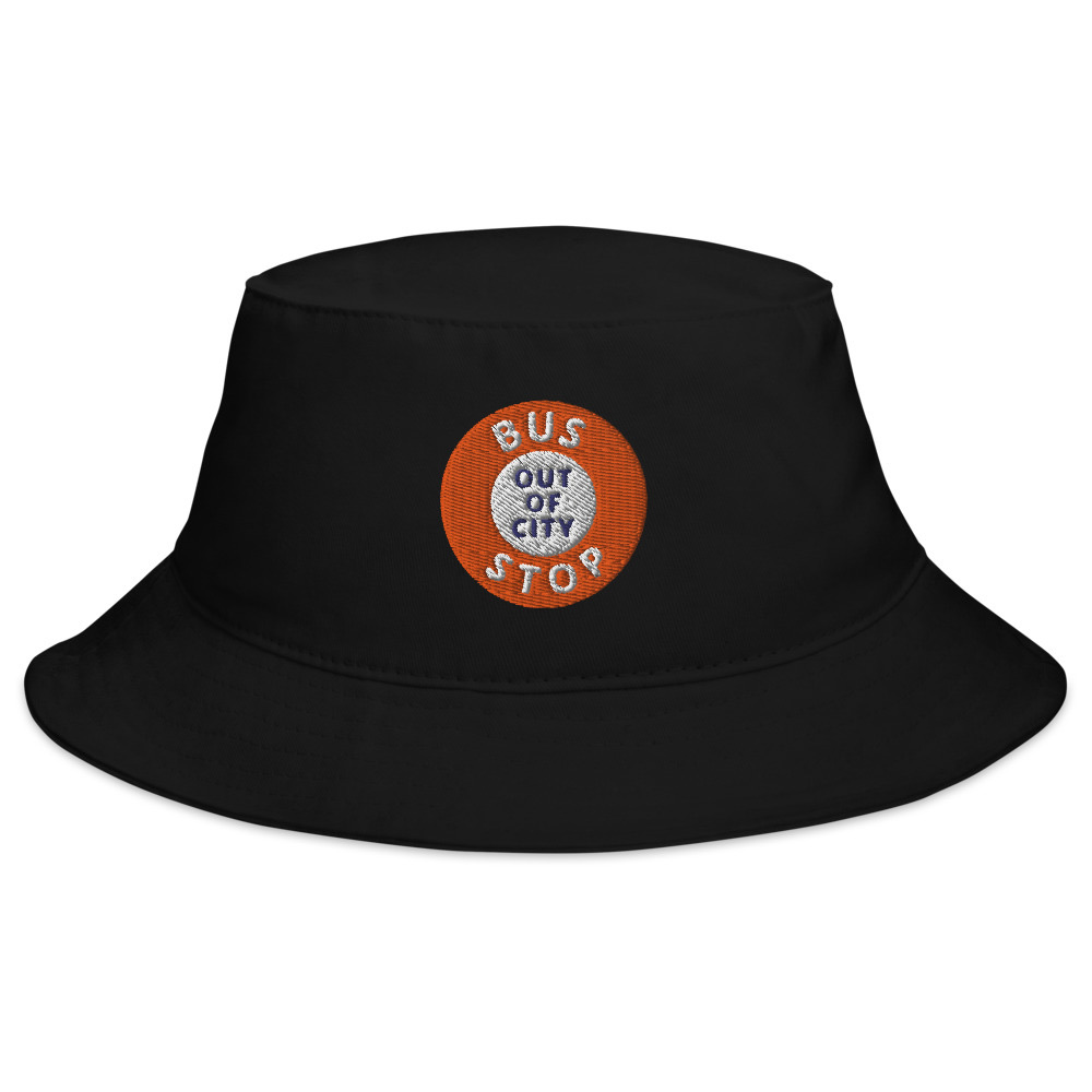 Out Of City Bucket Hat in Black – Barbados Bus Stop Hat