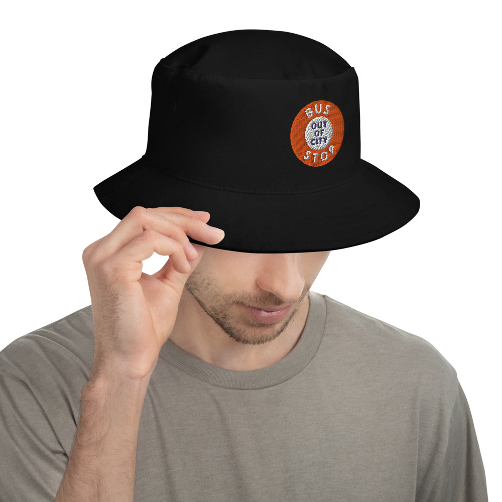 Out Of City Bucket Hat in Black – Barbados Bus Stop Hat