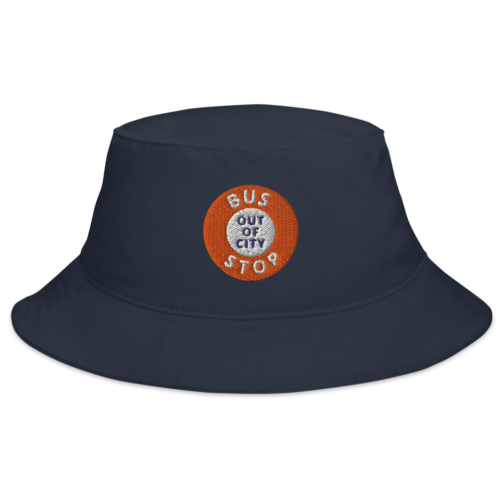 Out Of City Bucket Hat in Navy – Barbados Bus Stop Hat