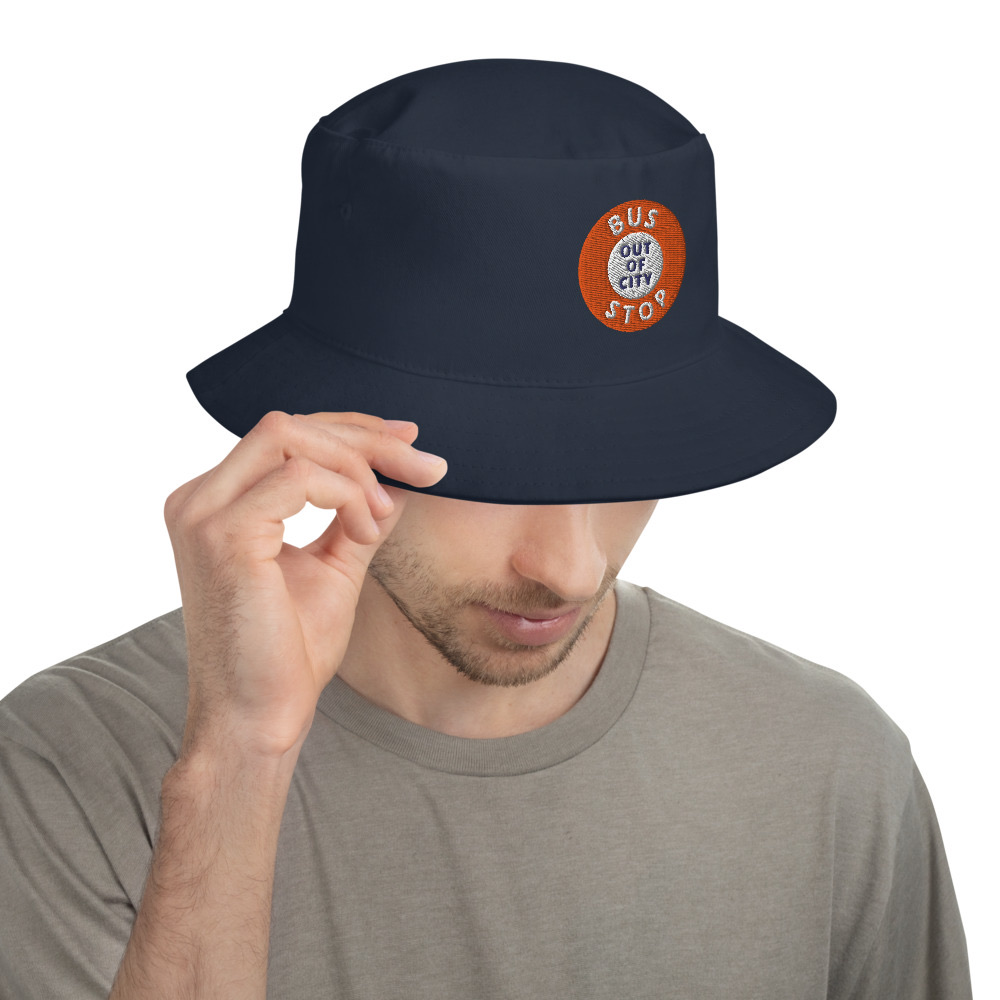Out Of City Bucket Hat in Navy – Barbados Bus Stop Hat
