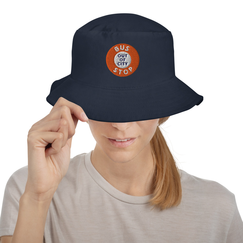 Out Of City Bucket Hat in Navy – Barbados Bus Stop Hat