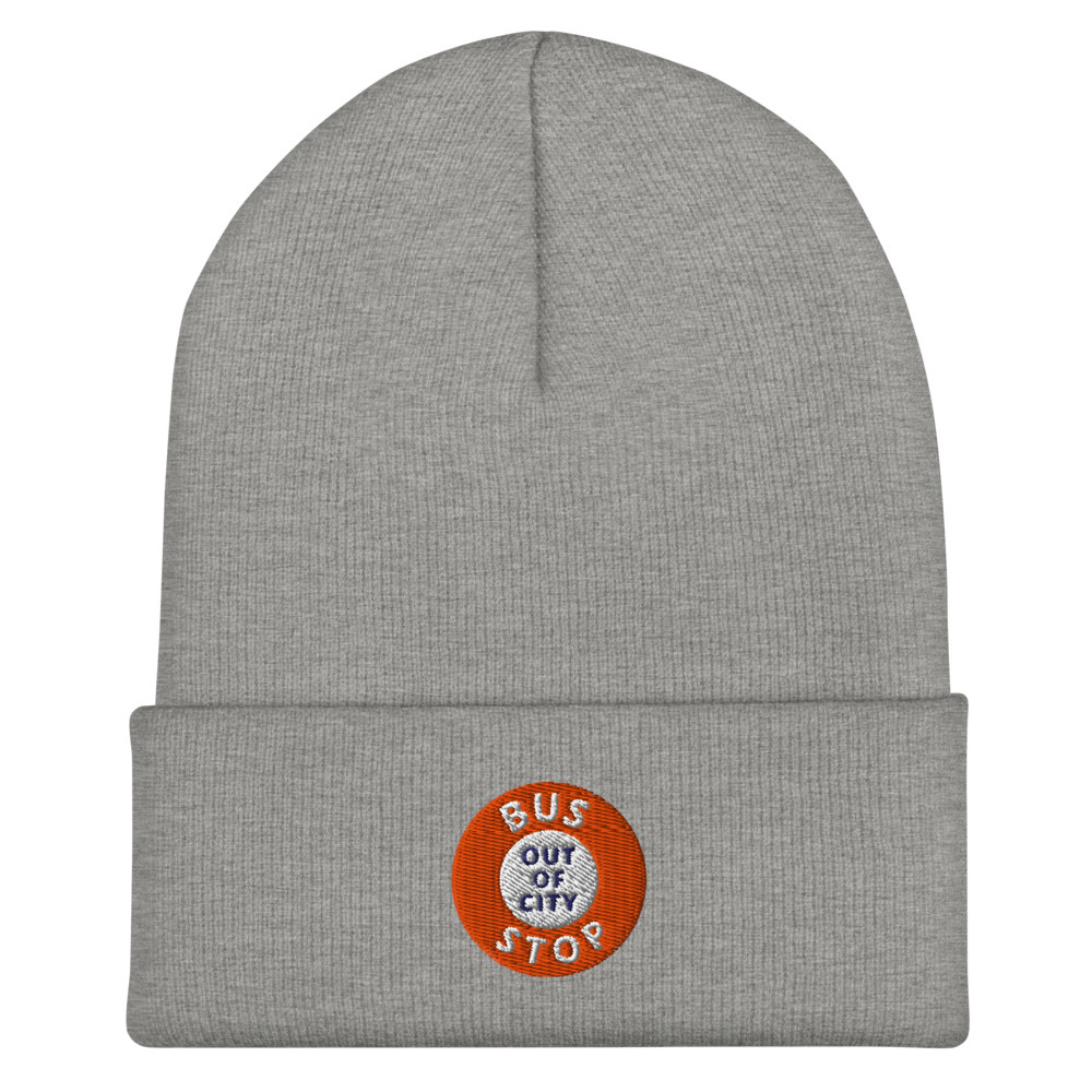 Out Of City Cuffed Beanie in Heather Grey – Barbados Bus Stop Beanie