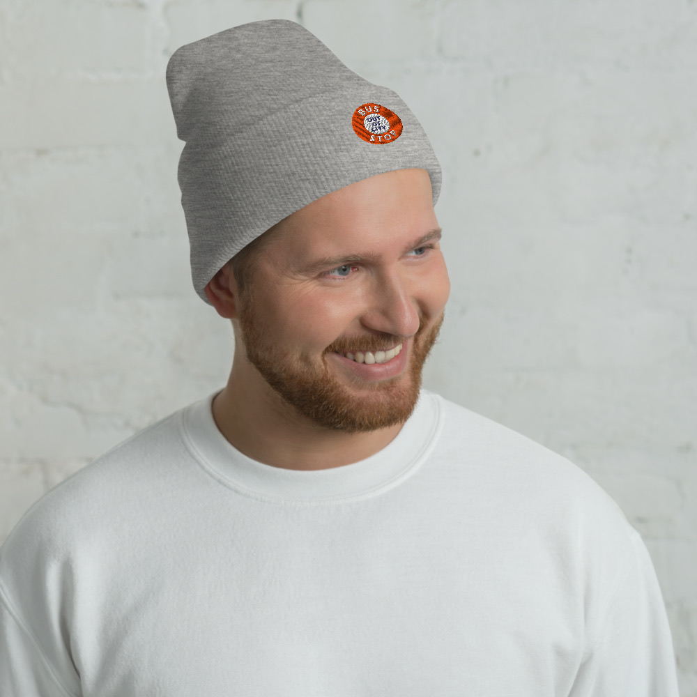 Out Of City Cuffed Beanie in Heather Grey – Barbados Bus Stop Beanie