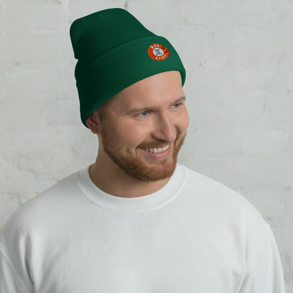 Out Of City Cuffed Beanie in Spruce – Barbados Bus Stop Beanie