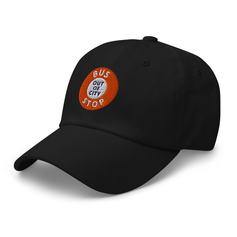 Out Of City Dad Hat in Black – Barbados Bus Stop Hat