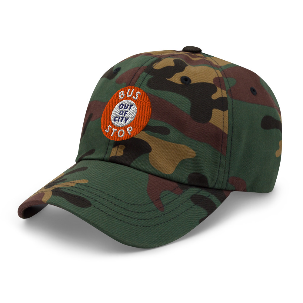 Out Of City Dad Hat in Green Camo – Barbados Bus Stop Hat
