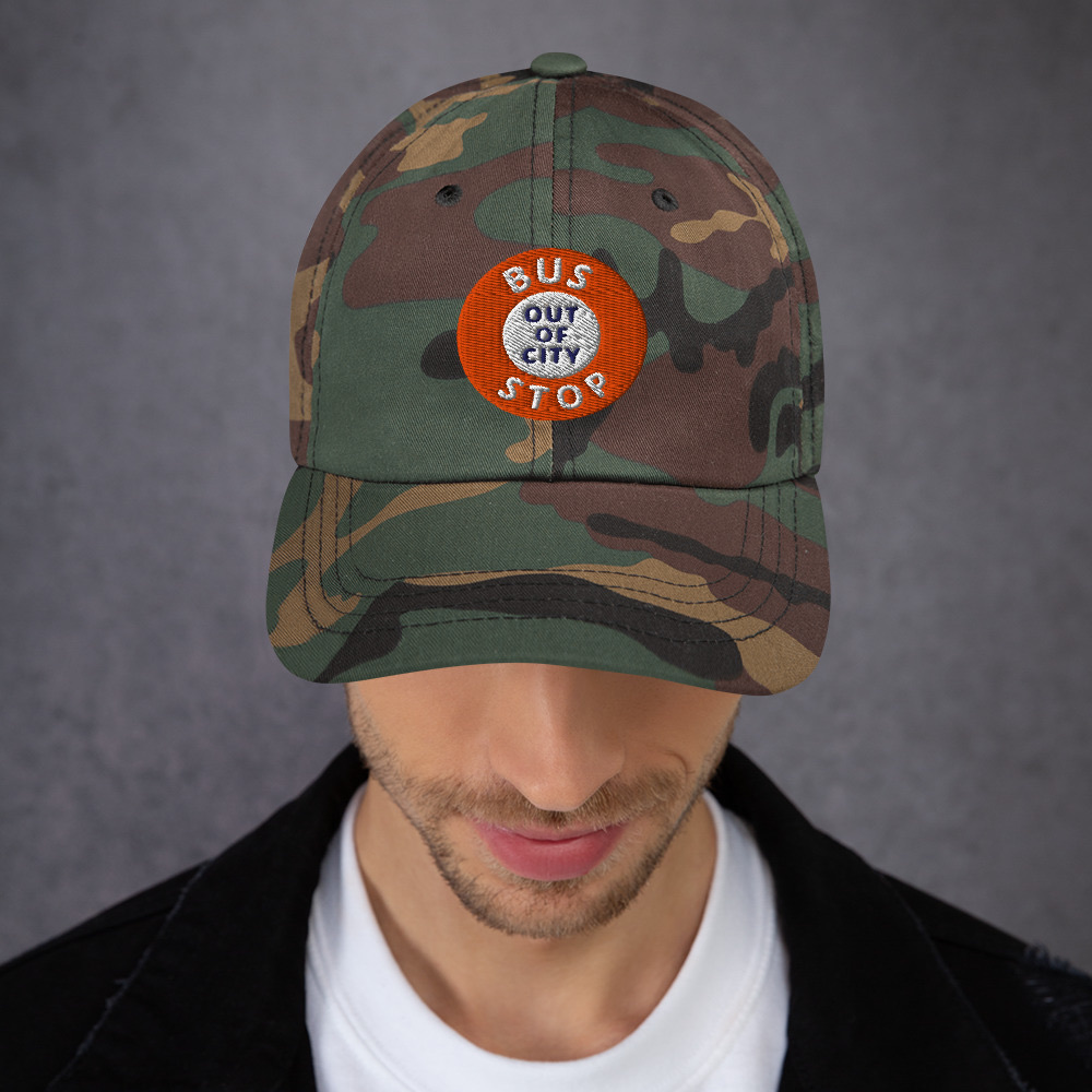 Out Of City Dad Hat in Green Camo – Barbados Bus Stop Hat