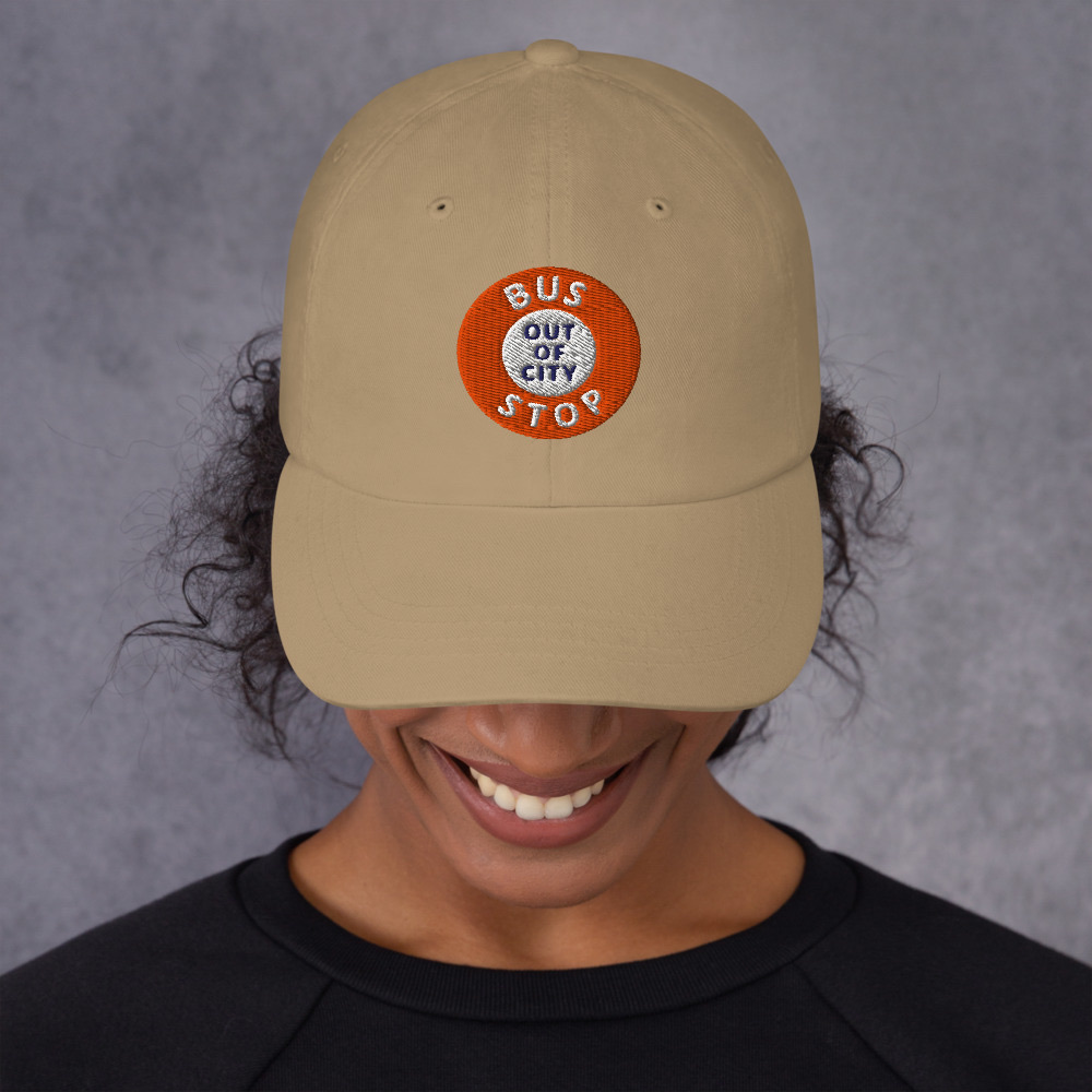 Out Of City Dad Hat in Khaki – Barbados Bus Stop Hat