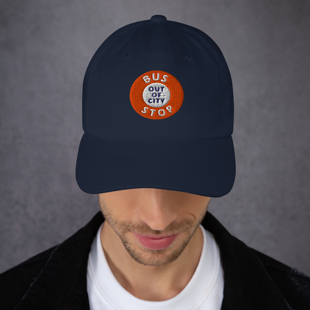 Out Of City Dad Hat in Navy – Barbados Bus Stop Hat