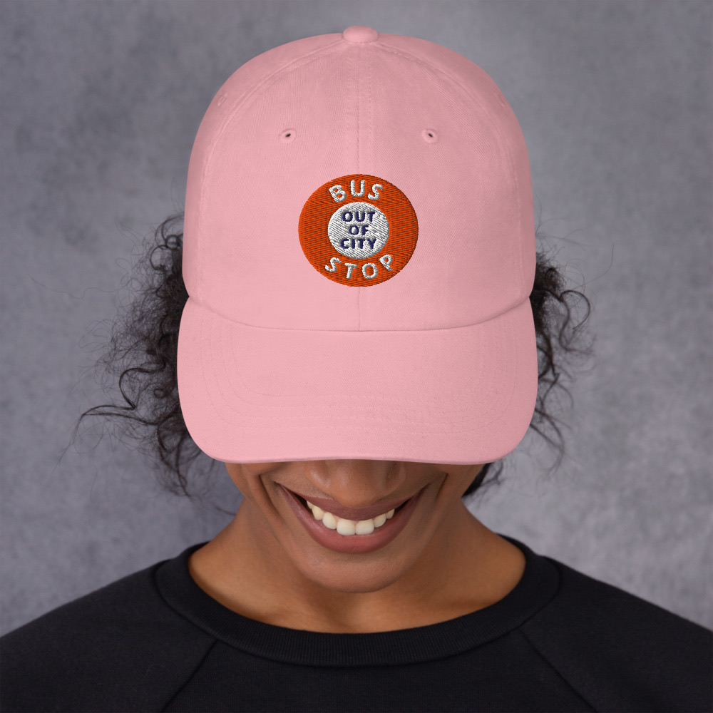 Out Of City Dad Hat in Pink – Barbados Bus Stop Hat