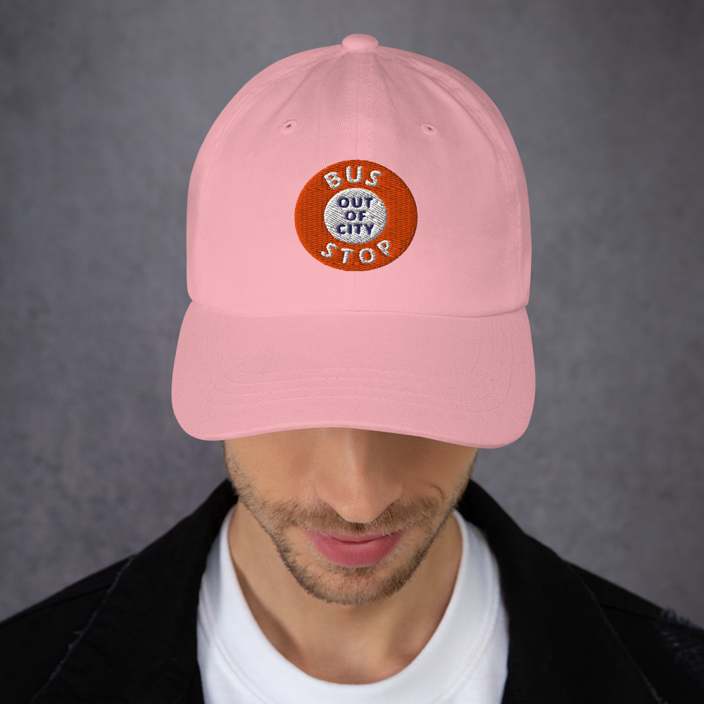 Out Of City Dad Hat in Pink – Barbados Bus Stop Hat