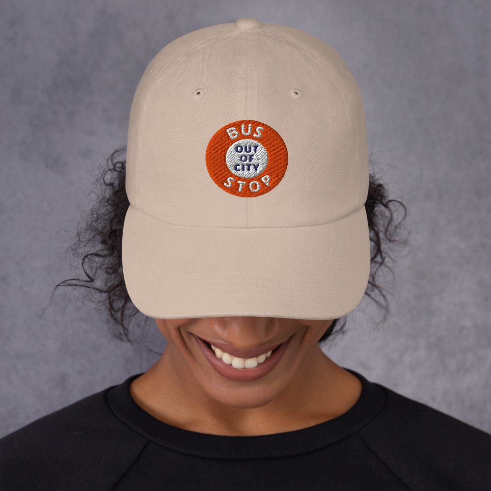 Out Of City Dad Hat in Stone – Barbados Bus Stop Hat