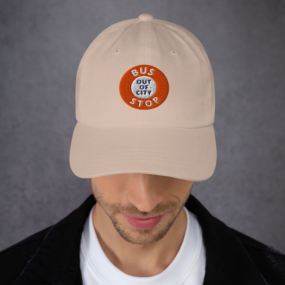Out Of City Dad Hat in Stone – Barbados Bus Stop Hat