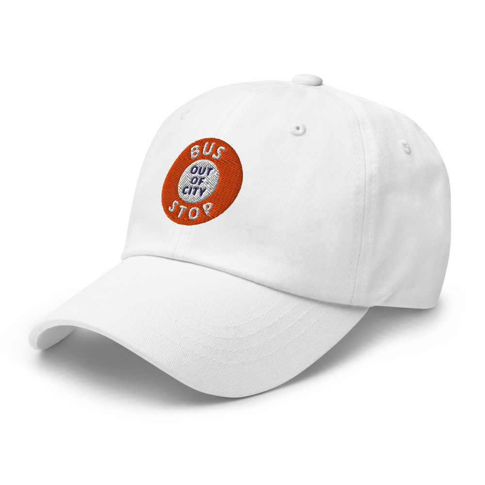 Out Of City Dad Hat in White – Barbados Bus Stop Hat