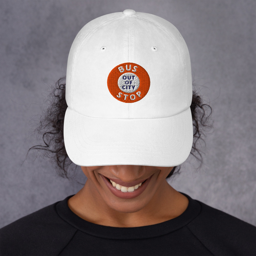 Out Of City Dad Hat in White – Barbados Bus Stop Hat