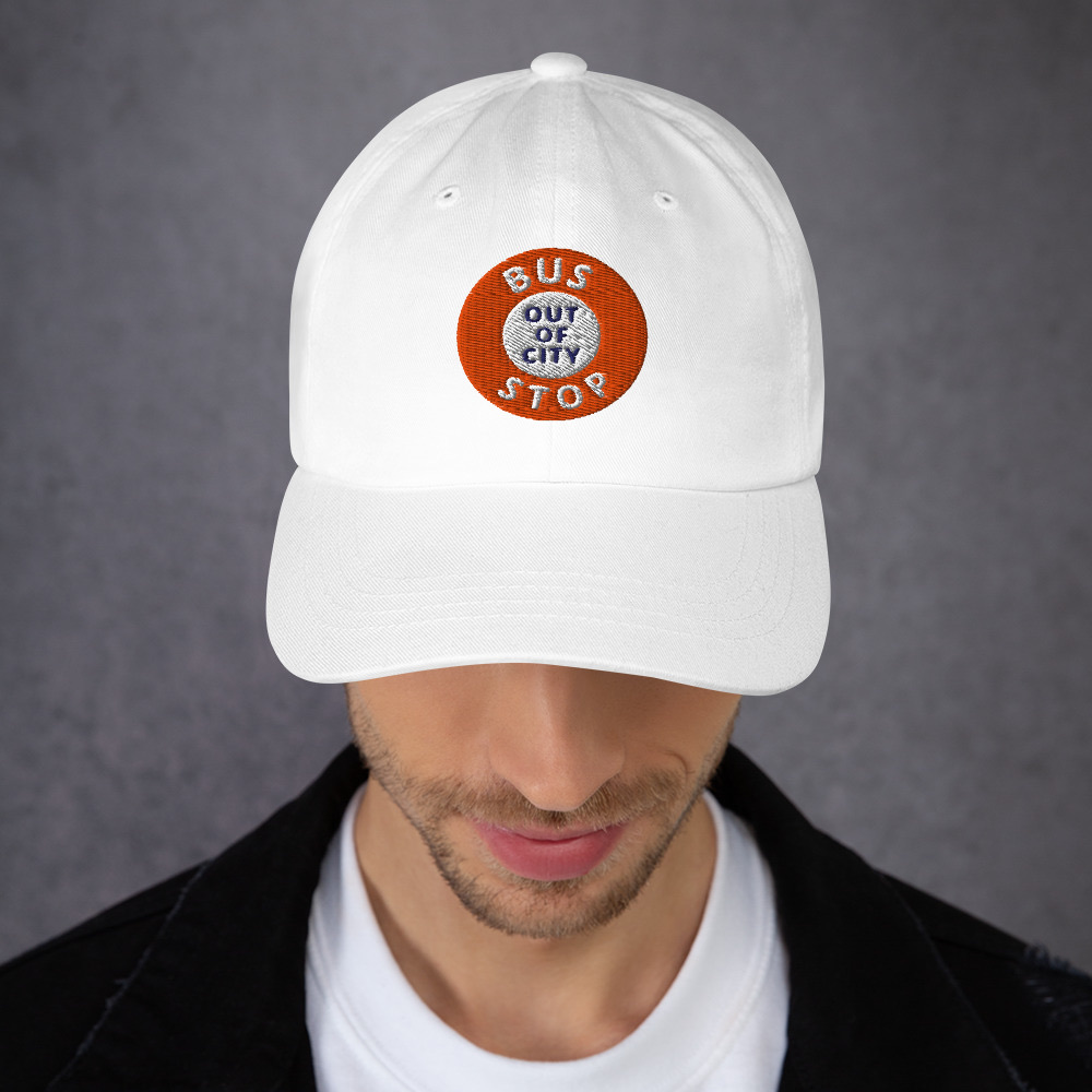 Out Of City Dad Hat in White – Barbados Bus Stop Hat