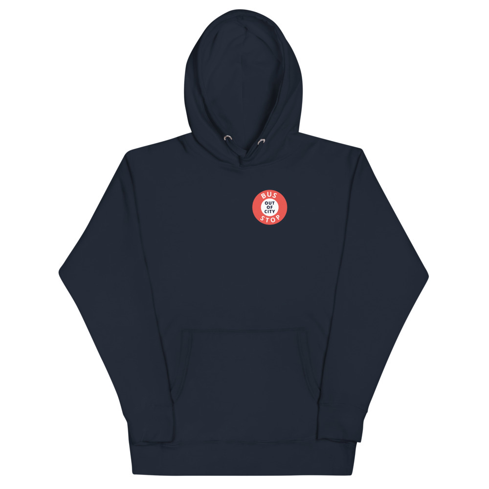 Out Of City Hoodie in Navy Blazer – Barbados Bus Stop Hoodie