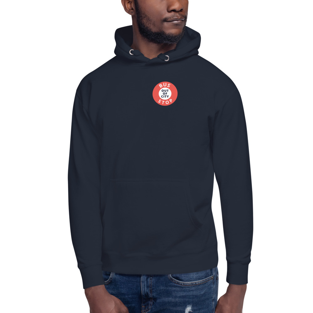 Out Of City Hoodie in Navy Blazer – Barbados Bus Stop Hoodie