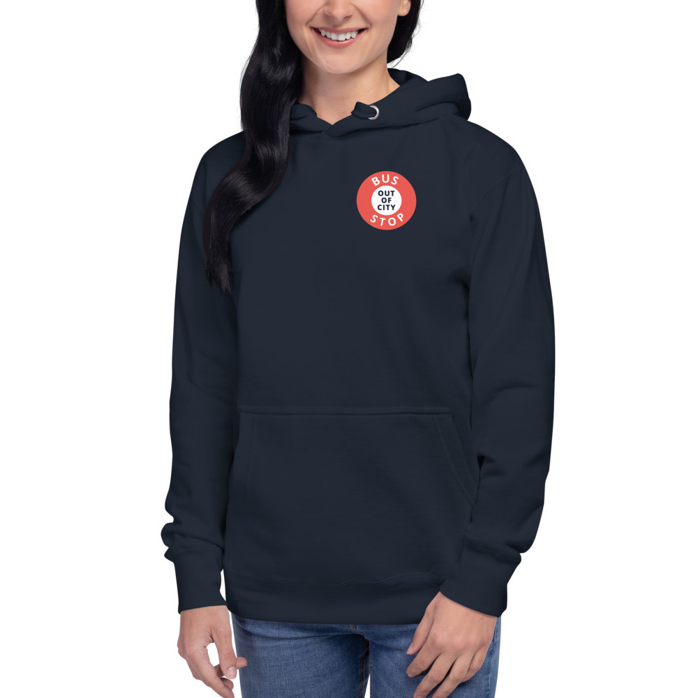Out Of City Hoodie in Navy Blazer – Barbados Bus Stop Hoodie