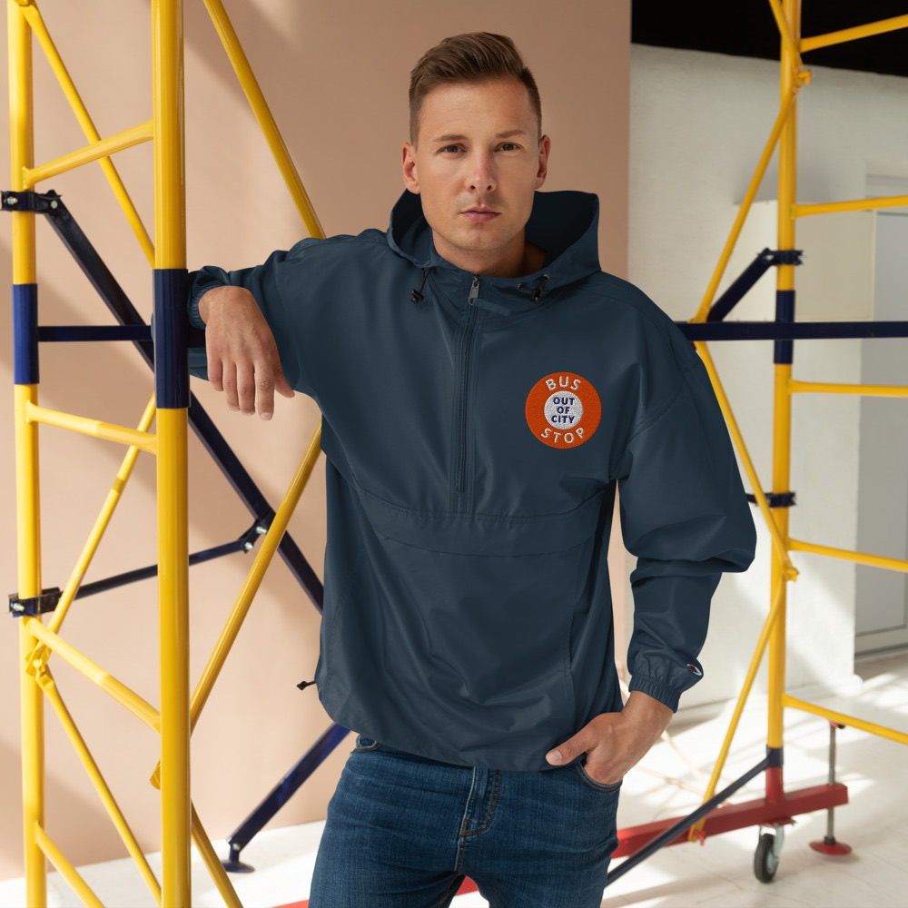 Out Of City Packable Jacket in Navy – Barbados Bus Stop Jacket