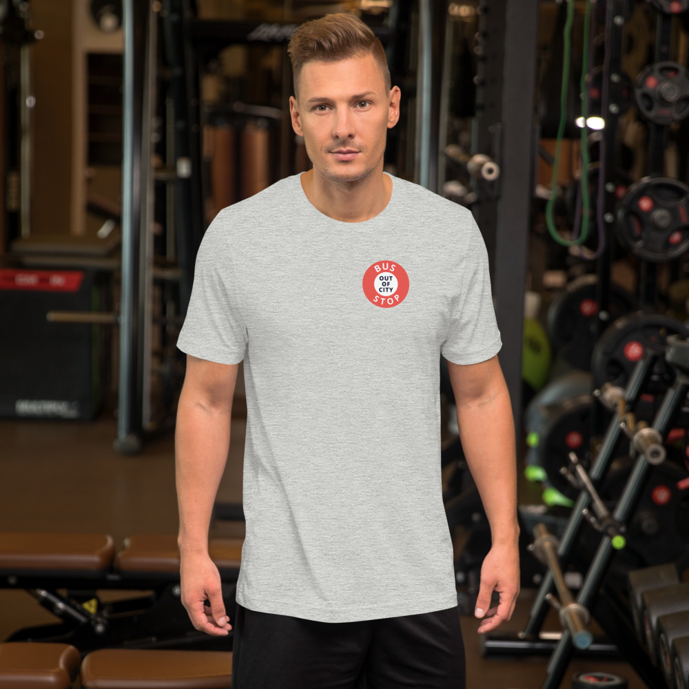 Out Of City Tee in Athletic Heather – Barbados Bus Stop T-Shirt