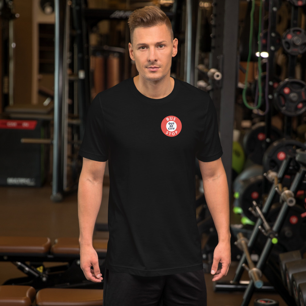 Out Of City Tee in Black – Barbados Bus Stop T-Shirt
