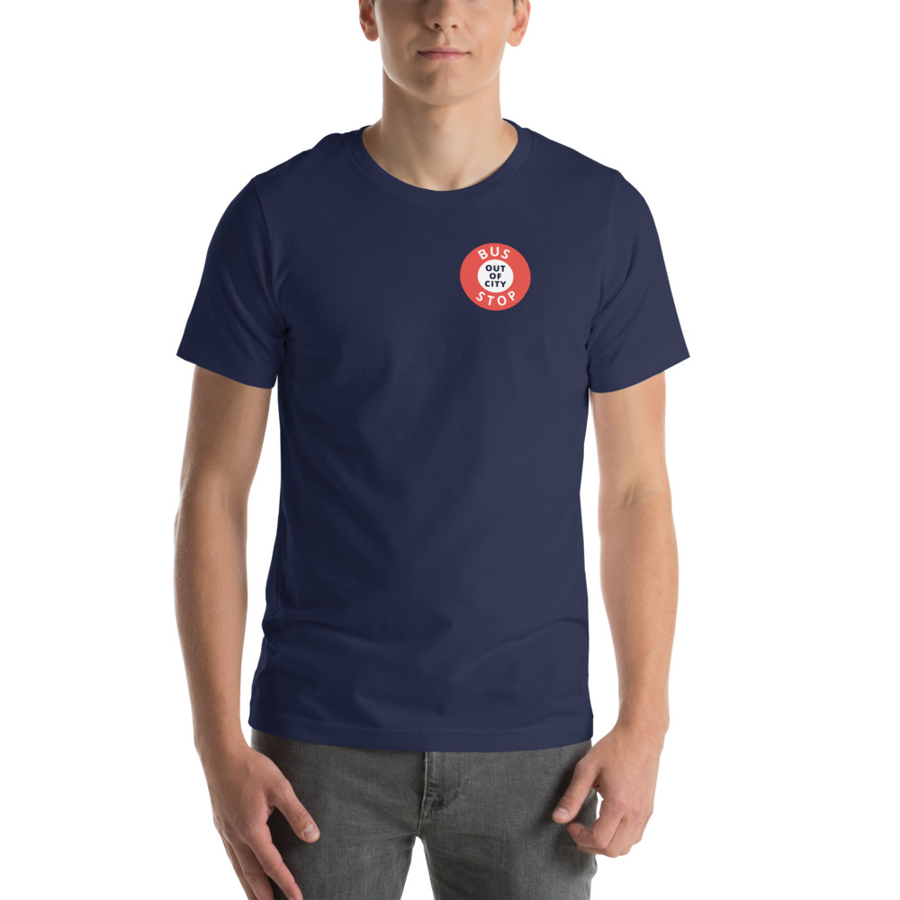 Out Of City Tee in Navy – Barbados Bus Stop T-Shirt