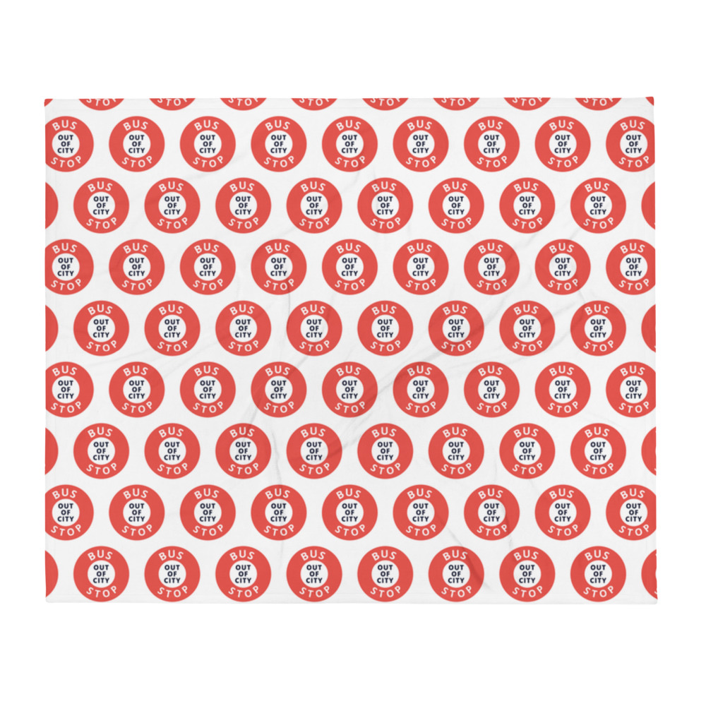 Out Of City Throw Blanket – Barbados Bus Stop Throw Blanket