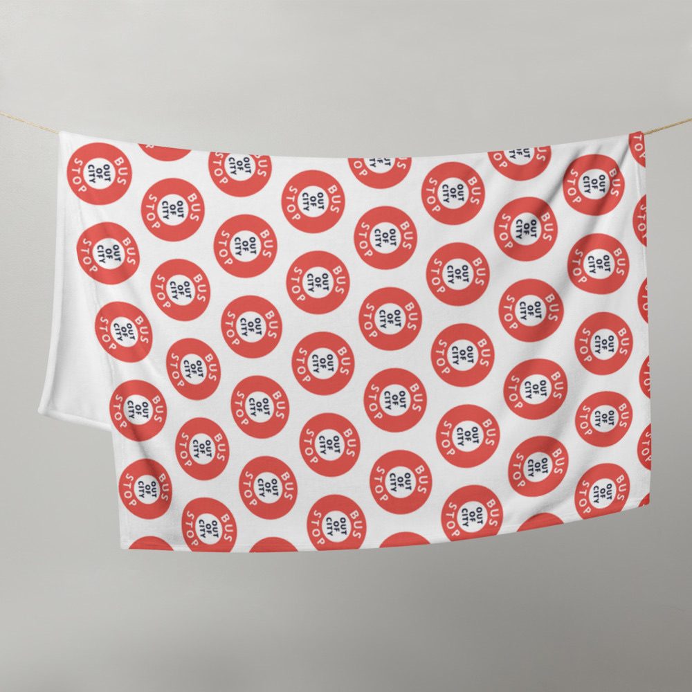 Out Of City Throw Blanket – Barbados Bus Stop Throw Blanket