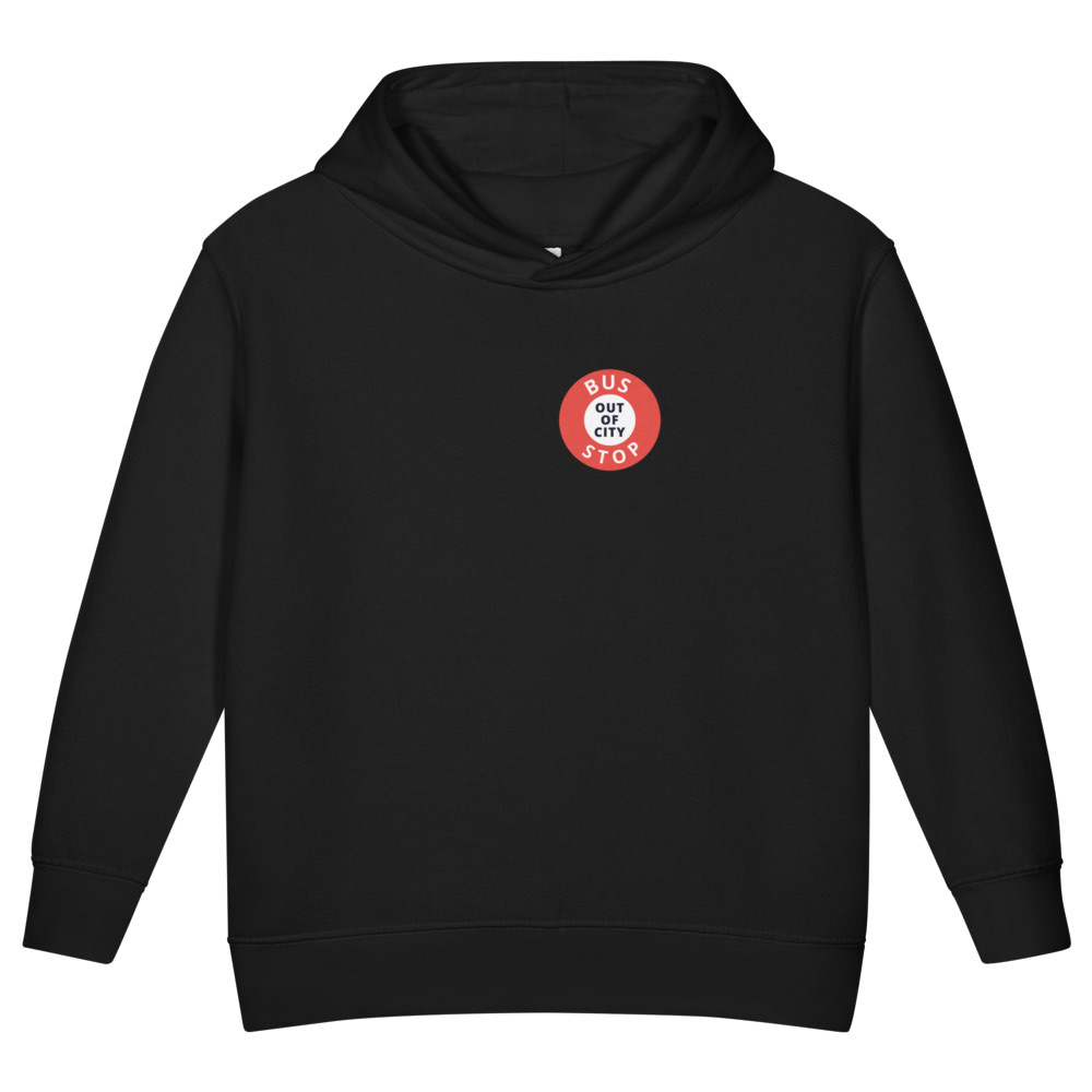 Out Of City Toddler Hoodie in Black – Barbados Bus Stop Kids Hoodie