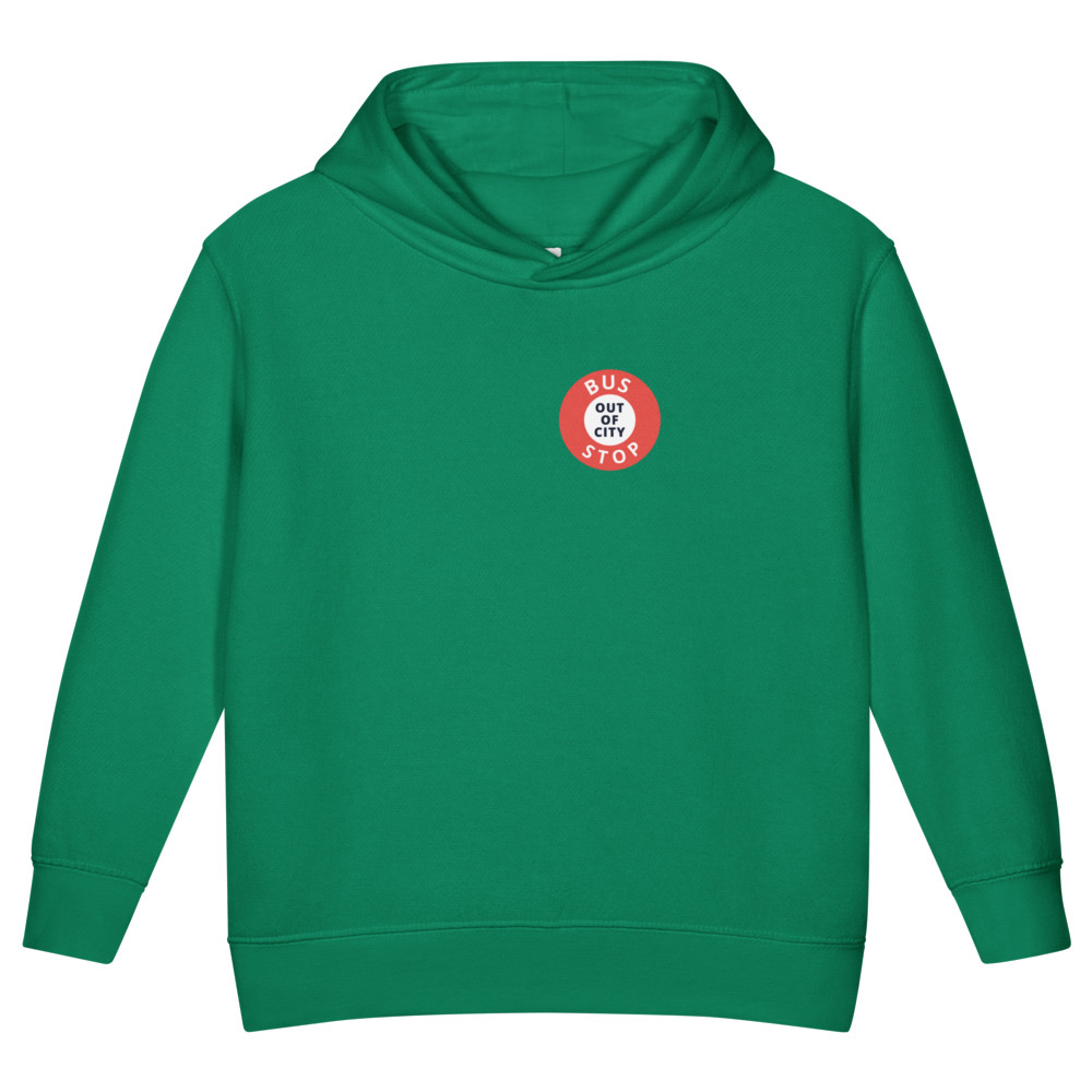 Out Of City Toddler Hoodie in Kelly – Barbados Bus Stop Kids Hoodie