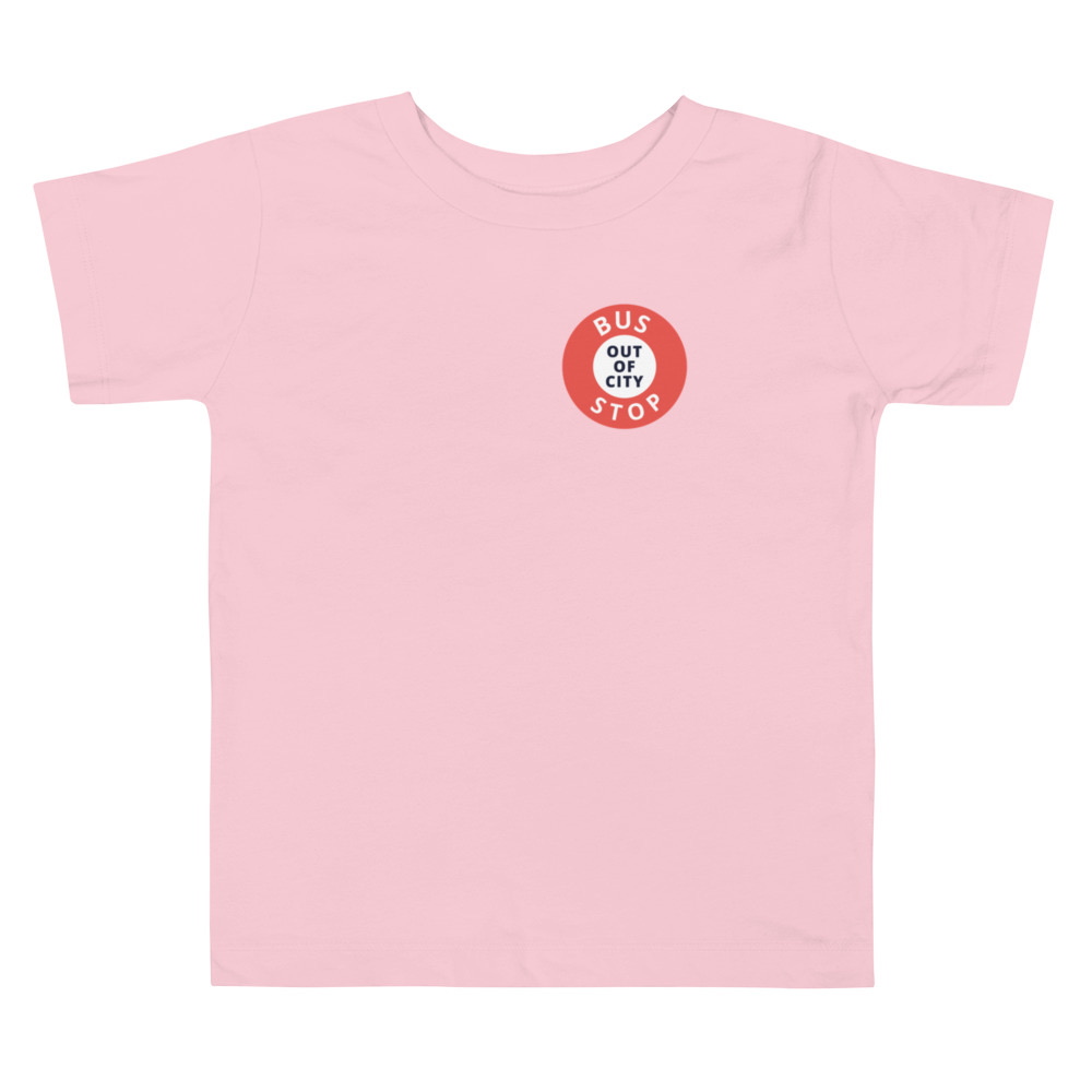 Out Of City Toddler Tee in Pink – Barbados Bus Stop Kids T-Shirt