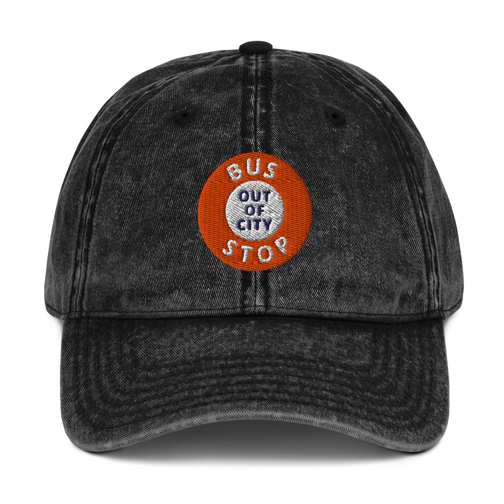 Out Of City Vintage Dad Cap in Black – Barbados Bus Stop Cap