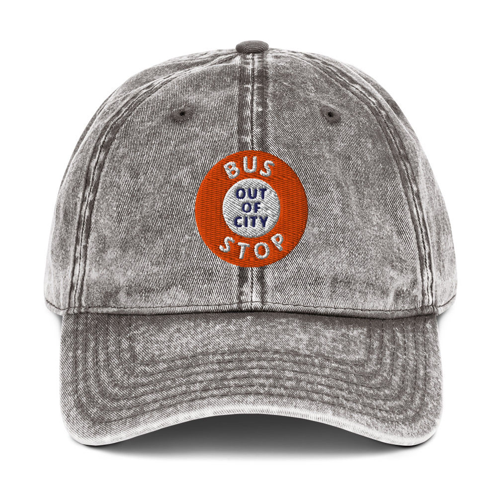 Out Of City Vintage Dad Cap in Charcoal Grey – Barbados Bus Stop Cap