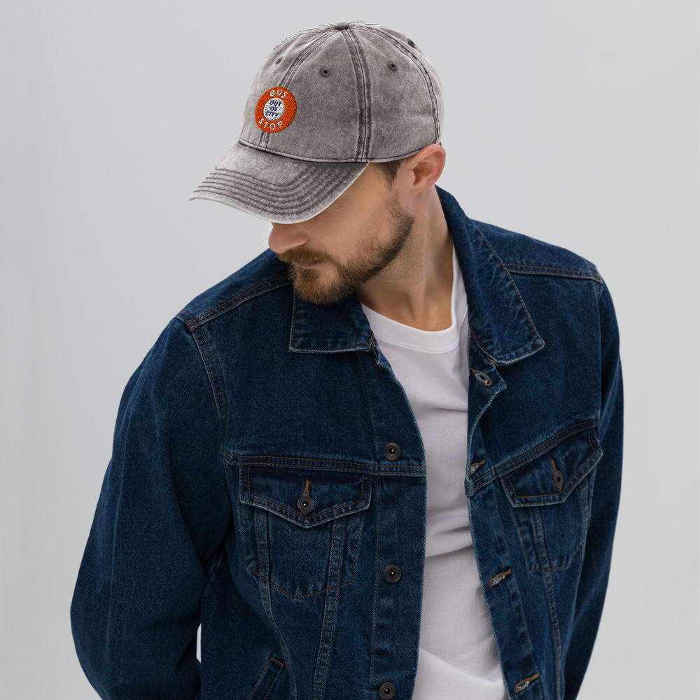 Out Of City Vintage Dad Cap in Charcoal Grey – Barbados Bus Stop Cap