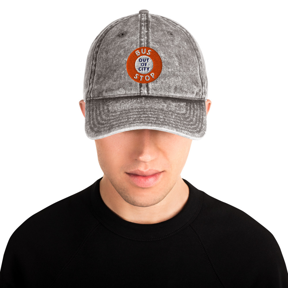Out Of City Vintage Dad Cap in Charcoal Grey – Barbados Bus Stop Cap